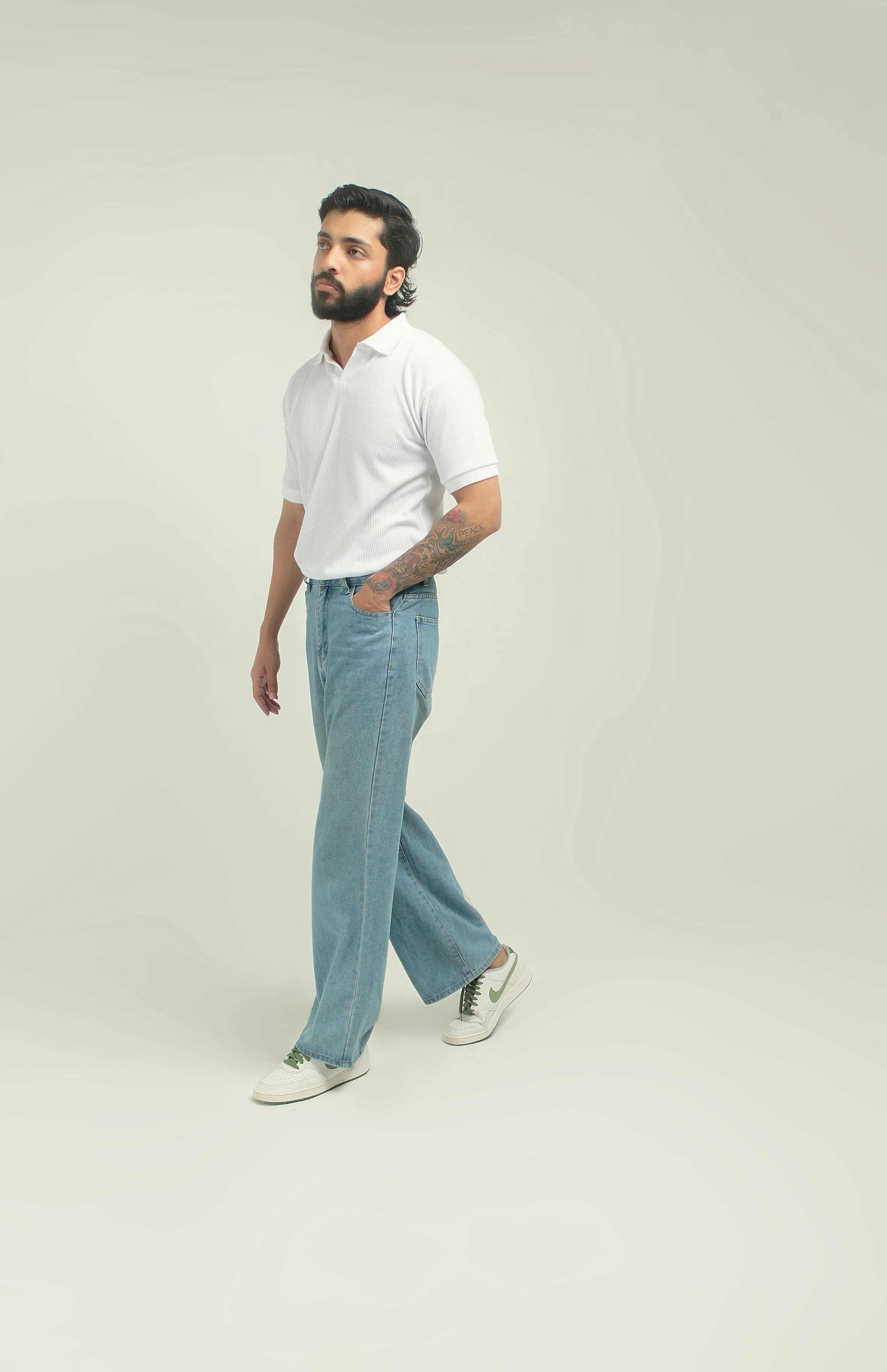 TEXTURED POLO | WHITE - Image 5
